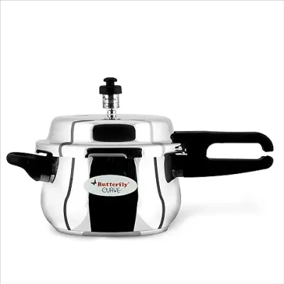 14. Butterfly Curve Stainless Steel Outer Lid Pressure Cooker, 3 Litre