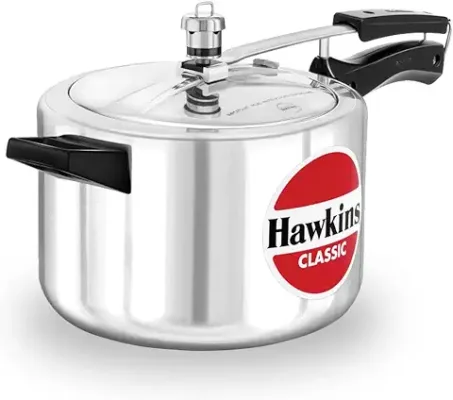 2. Hawkins Classic Aluminium Inner Lid Pressure Cooker, 5 Litre, Silver (Cl50), 5 Liter