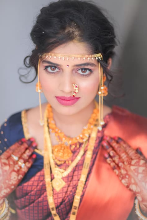 Maharashtrian Nauvee Saree Makeup for Brides
