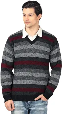 14. aarbee Men's Blended Sweater (Navy)