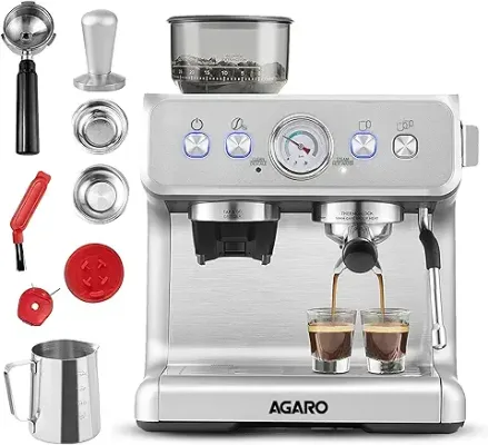 10. AGARO Supreme Espresso Coffee Maker With Grinder
