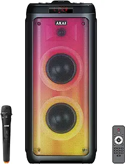 7. Akai PartyMate Pro PM-100P Outdoor Bluetooth Speaker with 100 Watt RMS Sound