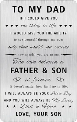 14. Alotozo The Love Between A Father and Son is Forever Wallet Card