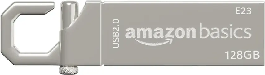 2. Amazon Basics 128 GB USB 2.0 Pen Drive