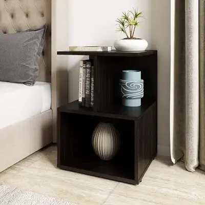 11. Amazon Brand - Solimo Uno Engineered Wood Wenge Finish Contemporary Bedside Table (Brown)