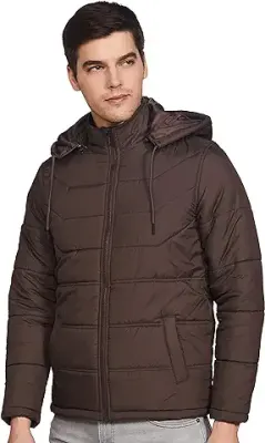 8. Amazon Brand - Symbol Men's Hooded Quilted Bomber Jacket