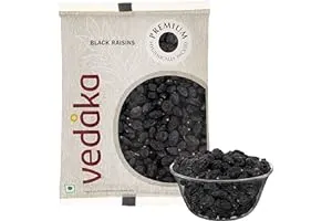 13. Amazon Brand - Vedaka Premium Black Raisins, 200g