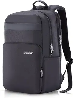 14. American Tourister Large Size RON Laptop Backpack-BLACK