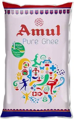 1. Amul Pure Ghee Pouch, 1L