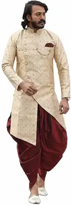 4. Amzira Brand Boy Mens Sherwani Style Indo Western Dhoti Dress Set