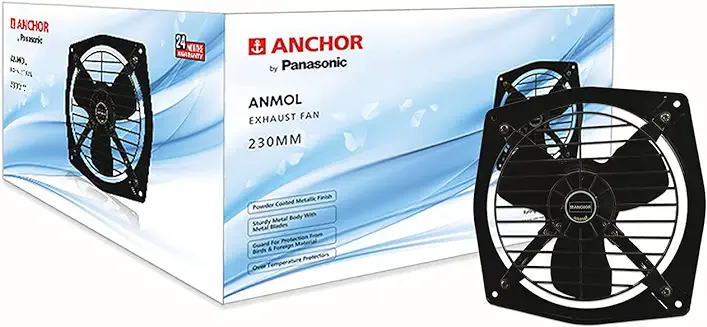 10. ANCHOR by panasonic Anmol Fresh Air 230mm Exhaust Fan (Grey)