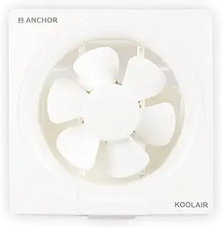 6. Anchor by Panasonic Kool Air 150mm Exhaust Fan for Kitchen | 150mm Exhaust Fan for Bathroom with Strong Air Suction (White, 14086WH)