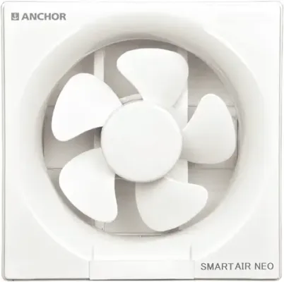 anchor by panasonic Smart Air Neo 200mm Exhaust Fan for Kitchen | Exhaust Fan for Bathroom (2 Yrs Warranty) (White, 13048WH)