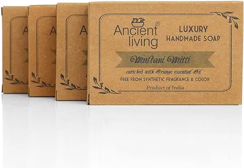 3. Ancient Living Multani Mitti Luxury Handmade Organic Soap Pack of 4