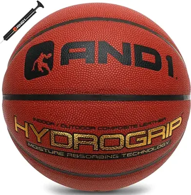14. AND1 Hydrogrip Premium Composite Leather Basketball & Pump