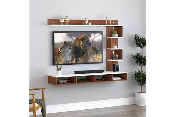 Anikaa Larisa Engineered Wood Wall Mount TV Unit/TV Stand/TV