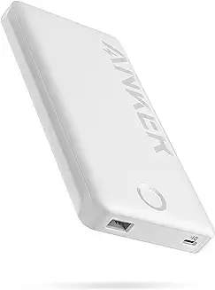 12. Anker Power Bank, PowerCore Essential with PowerIQ Technology for Fast Charging iPhone 14/14 Pro / 14 Pro Max/Samsung/Pixel/LG (1000 mAh Fast Charge, White)