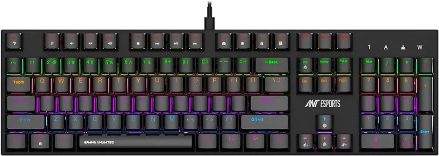 7. Ant Esports MK3200 V2 Wired Mechanical RGB Backlit Gaming Keyboard