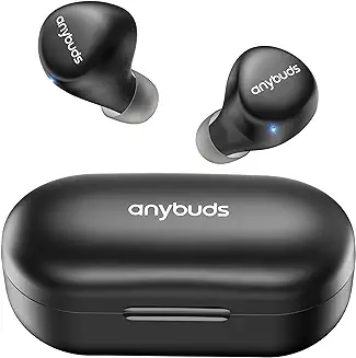 11. Anybuds True Wireless Earbuds Bluetooth 5.3 Waterproof Ear Buds CD-Quality Sound 30H Playback Built-in Mic Long Distance Connection in-Ear Wireless Earphones for Sports with Shocking Bass Effect
