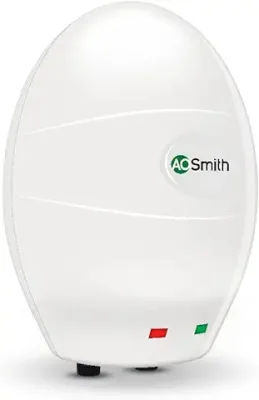 AO Smith EWS-3 Glass Lined 3 Litre 3KW Instant Water Heater (Geyser) w/ ABS outer Body |Compact Size|Suitable-High-rise Buildings|8 Bar High Pressure rating |Made for Kitchen and Bathroom Applications