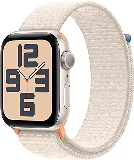 7. Apple Watch SE (2nd Gen, 2023) [GPS 44mm] Smartwatch with Starlight Aluminum Case with Starlight Sport Loop One Size. Fitness & Sleep Tracker, Crash Detection, Heart Rate Monitor, Retina Display
