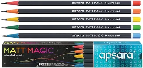 12. APSARA MATT Magic Extra Dark Pencil-Pack of 20