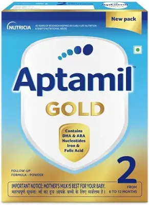 9. Aptamil Gold Follow Up Infant Formula Milk Powder for Babies - Stage 2 ( 6 to 12 months ) - 400gm - BIB Pack