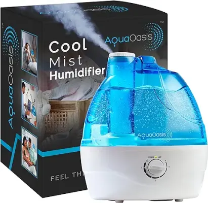 2. AquaOasisTM Cool Mist Humidifier (2.2L Water Tank) Quiet Ultrasonic Humidifiers for Bedroom & Large room - Adjustable -360 Rotation Nozzle, Auto-Shut Off, Humidifiers for Babies Nursery & Whole House