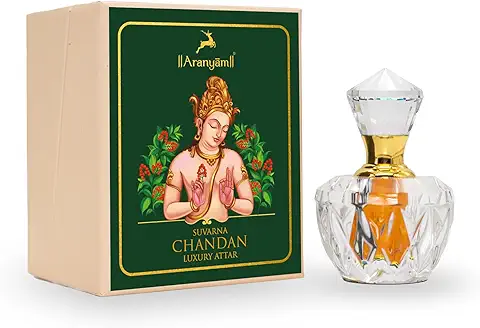 7. Aranyam Attar - Premium Suvarna Chandan (Sandalwood) Concentrated Perfume Attar for Men, Alcohol-Free Long Lasting Original Chandan Itra (5 ML + Sample Perfume)