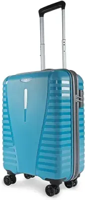 15. Aristocrat Airpro 55 cms Small Cabin Polypropylene Hardsided 8 Wheels Luggage/Suitcase/Trolley Bag- Coral Teal Blue