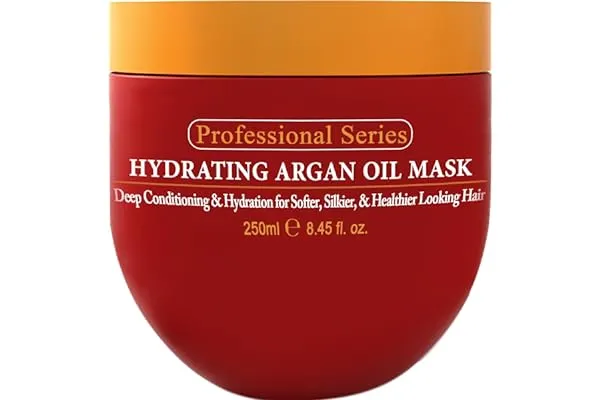 1. Arvazallia Hydrating Argan Oil Hair Mask and Deep Conditioner for Dry or Damaged Hair - 8.45 Oz