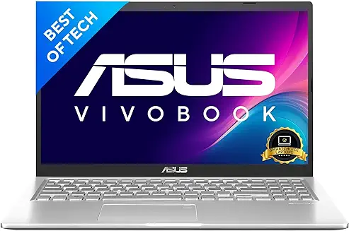 1. ASUS Vivobook 15, Intel Celeron N4020, 15.6" (39.62 cms) HD, Thin and Light Laptop (8GB/512GB SSD/Integrated Graphics/Windows 11/Office 2021/Fingerprint/Silver/1.8 kg), X515MA-BR024WS