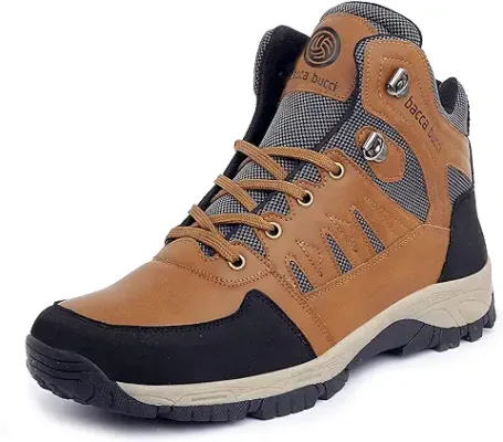 3. Bacca Bucci Men's HUNTER 6 inches Hiking/Snow boots for men for outdoor Trekking - non slip, Water Proof, Anti-Fatigue, Comfortable & Light weight