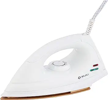 12. Bajaj Dx-7 1000W Dry Iron With Advance Soleplate And Anti-Bacterial German Coating Technology, White, 1000 Watts