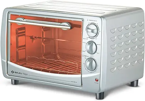 9. Bajaj Majesty 2800 Tmcss 28 liter Oven Toaster Grill (Silver), 2800 Watts, Pack of 1