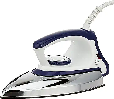 4. Bajaj Majesty DX-11 1000W Dry Iron with Advance Soleplate and Anti-bacterial German Coating Technology, White and Blue