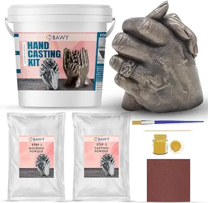 7. Bawy 3D Couple Hand Casting Kit for Couple