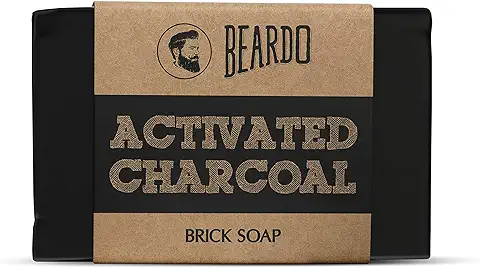 14. Beardo Activated Charcoal Brick Soap - 125G | With Activated Charcoal| Brick Soap for Men|Pollution Damage control| Deep Cleansing Handmade Soap
