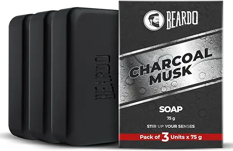 1. Beardo Activated Charcoal Musk Soap for Men