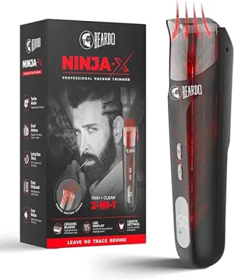 8. BEARDO Ninja-X Vacuum Trimmer for Men