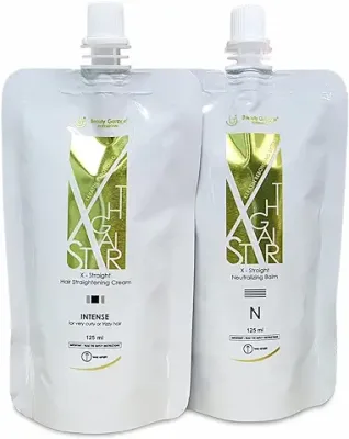 1. Beauty Garage X-Straight Hair Straightening Cream Set (Intense Cream + Neutralizing Cream) 125ml each