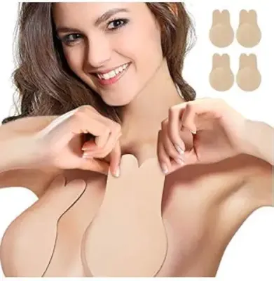 7. Belanto Women's & Girls Nipple Cover Strapless Bra Instant Breast Lift Sticky Bra Backless Invisible Push up Self Adhesive Bra Reusable Breast Lift Up Wire Free Bra Beige