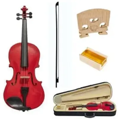 10. Belear Full-Size 4/4 Classical Modern Red Violin