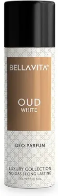15. Bella Vita Luxury OUD WHITE No Gas Body Deodorant Parfum for Men with Orange