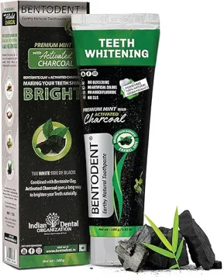 7. BENTODENT TOOTHPASTE Activated Charcoal Toothpaste -Teeth Whitening