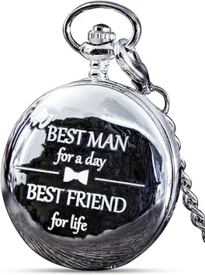 14. Best Man Gifts for Wedding ââ‚¬â€œ Engraved Best Man Pocket Watch for Best Man Wedding Gift