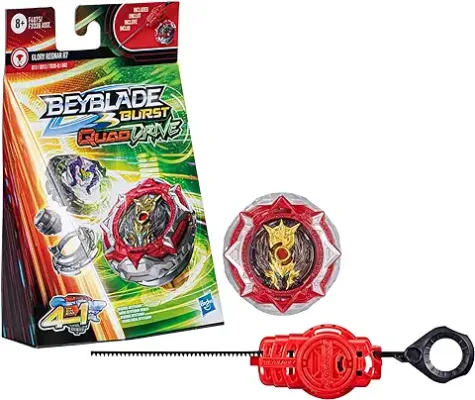 6. BEYBLADE Burst QuadDrive Glory Regnar R7 - Beyblade Spinning Top Starter Pack Toy, Beyblade Battling Game Top Toy with Launcher for Kids Ages 8+, Original Beyblade by Hasbro