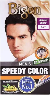 1. Bigen Men's Speedy Color, Hair Color, 80g - Natural Black 101 (Pack of 1)