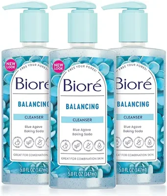 5. Biore Balancing Face Wash, Cleanser For Combination Skin, PH Balanced Face Cleanser, Vegan, Cruelty Free 6.77 Oz, Pack of 3