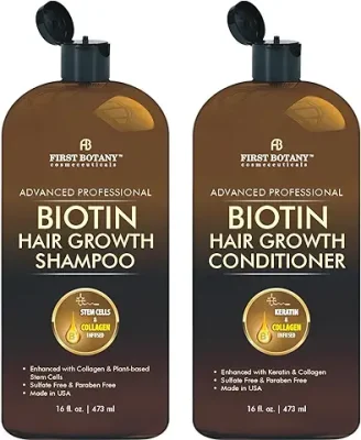 11. Biotin Hair Growth Shampoo Conditioner - An Anti Hair Loss Set Thickening formula, Collagen & Stem Cell For Hair Regrowth, Anti Thinning Sulfate Free For Men & Women Anti Dandruff Treatment 16 oz x2